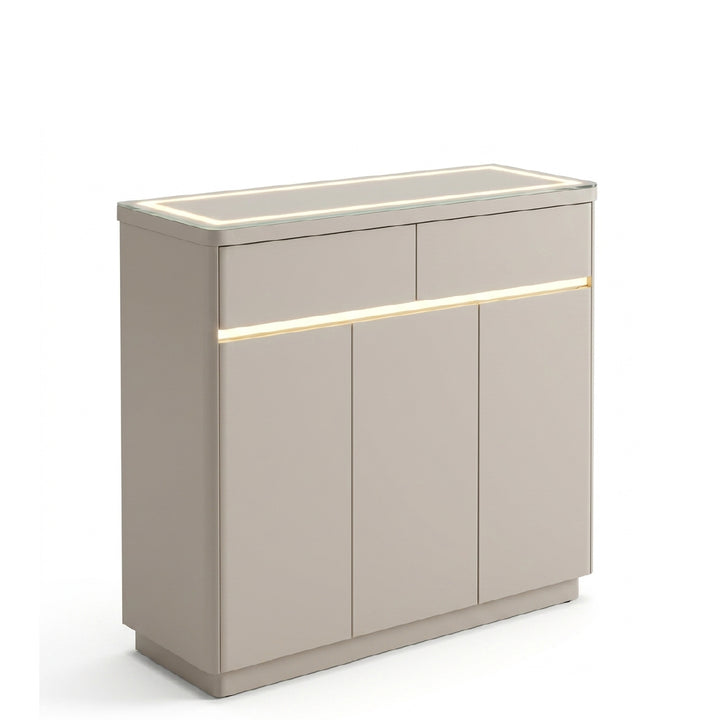 YUNSO 3 Door Shoe Cabinet with Motion Sensor LED Light