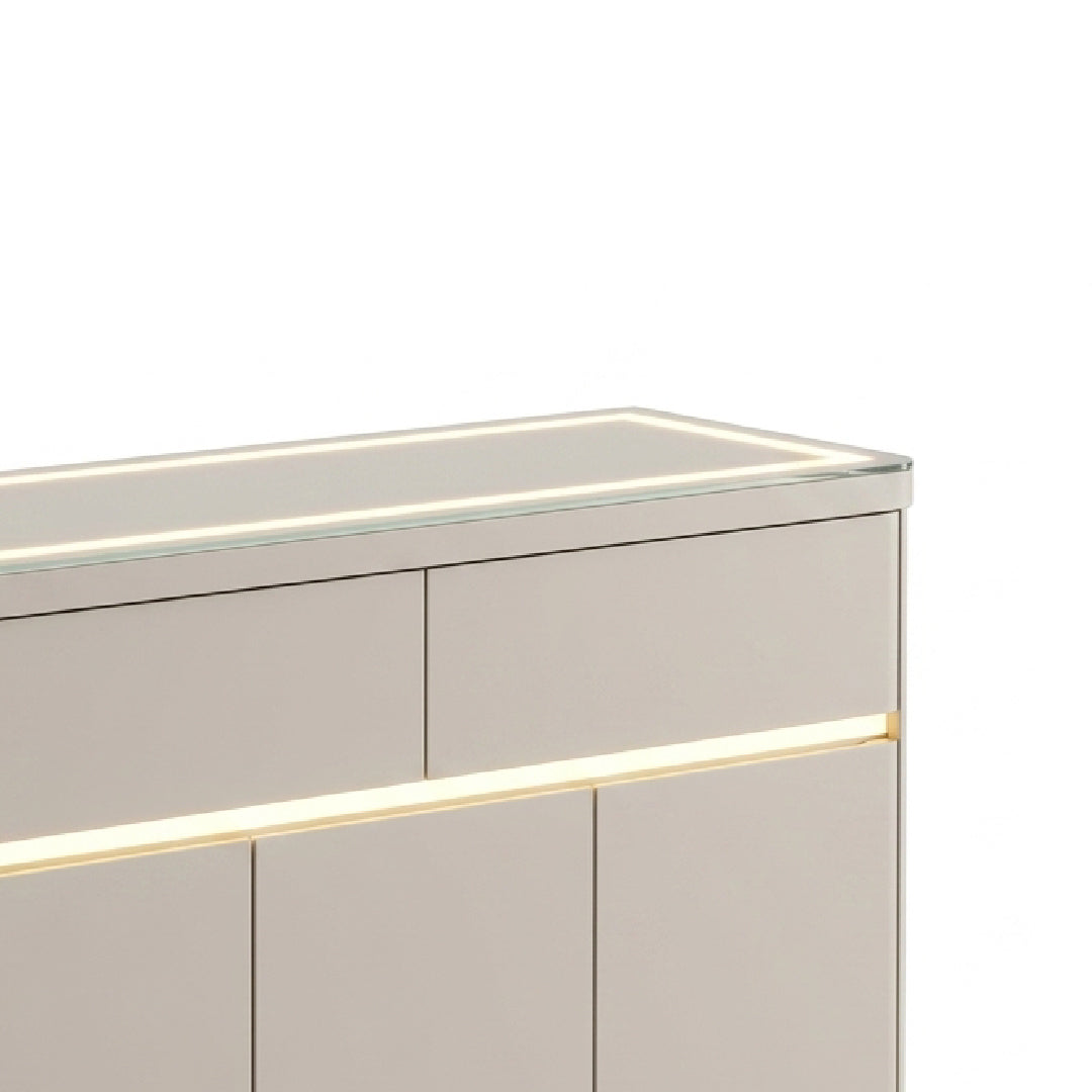 YUNSO 3 Door Shoe Cabinet with Motion Sensor LED Light