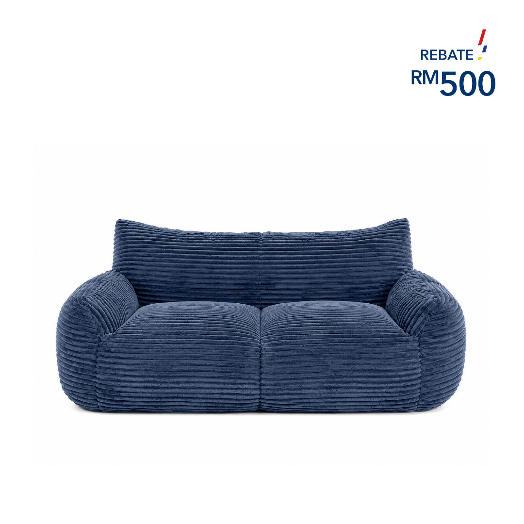 YVUS 3 Seater Compress Sofa Dark Blue