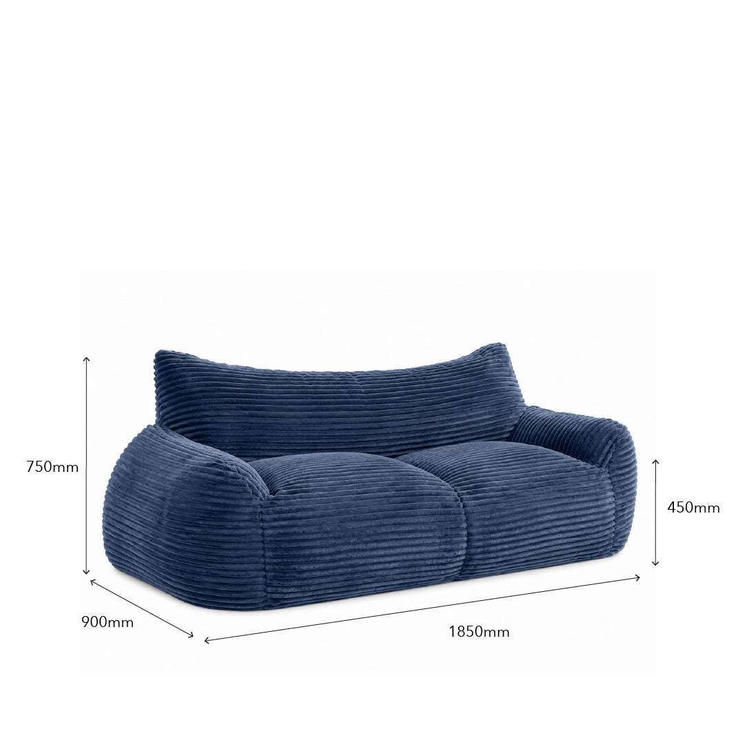 YVUS 3 Seater Compress Sofa Dark Blue