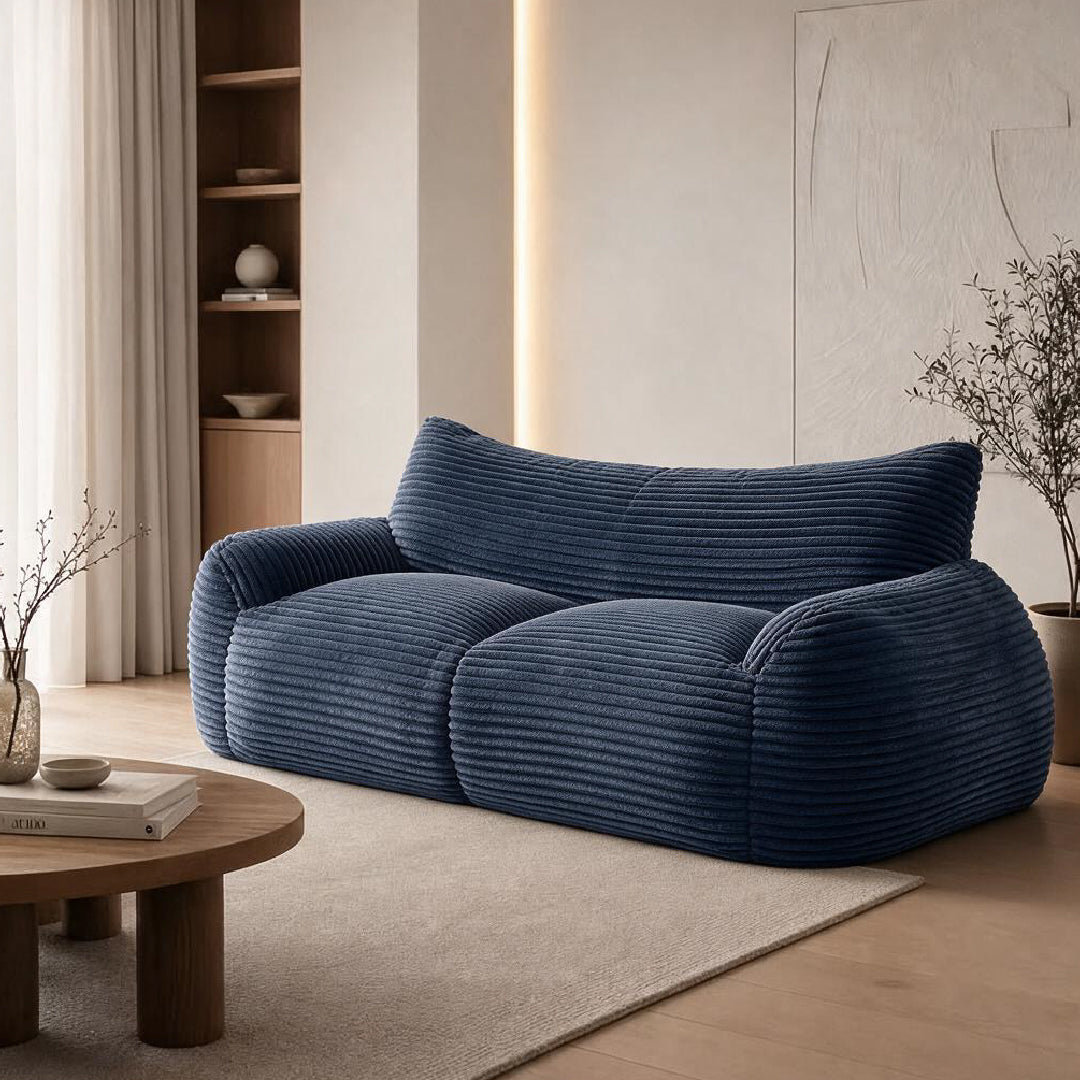 YVUS 3 Seater Compress Sofa Dark Blue