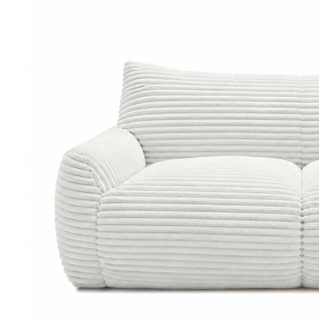YVUS 3 Seater Compress Sofa Soft White