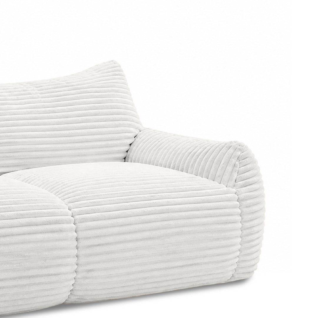 YVUS 3 Seater Compress Sofa Soft White