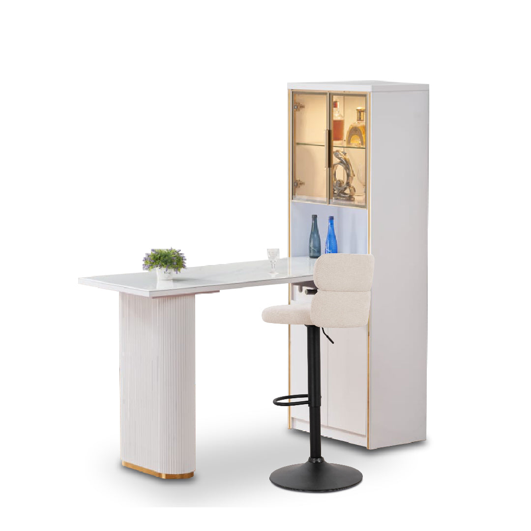 YEJI Bar Table Set White