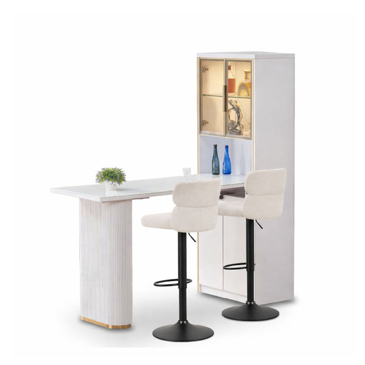 YEJI Bar Table Set White