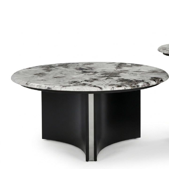 YITTO Marble Coffee Table Set White