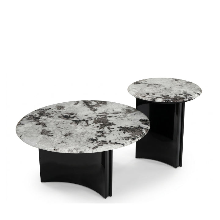 YITTO Marble Coffee Table Set White