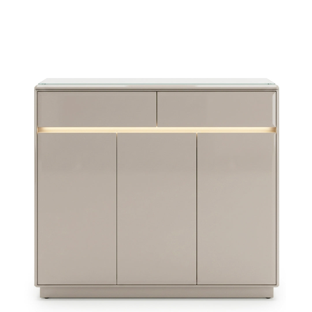 YOSNU 3 Door Shoe Cabinet with Motion Sensor LED Light