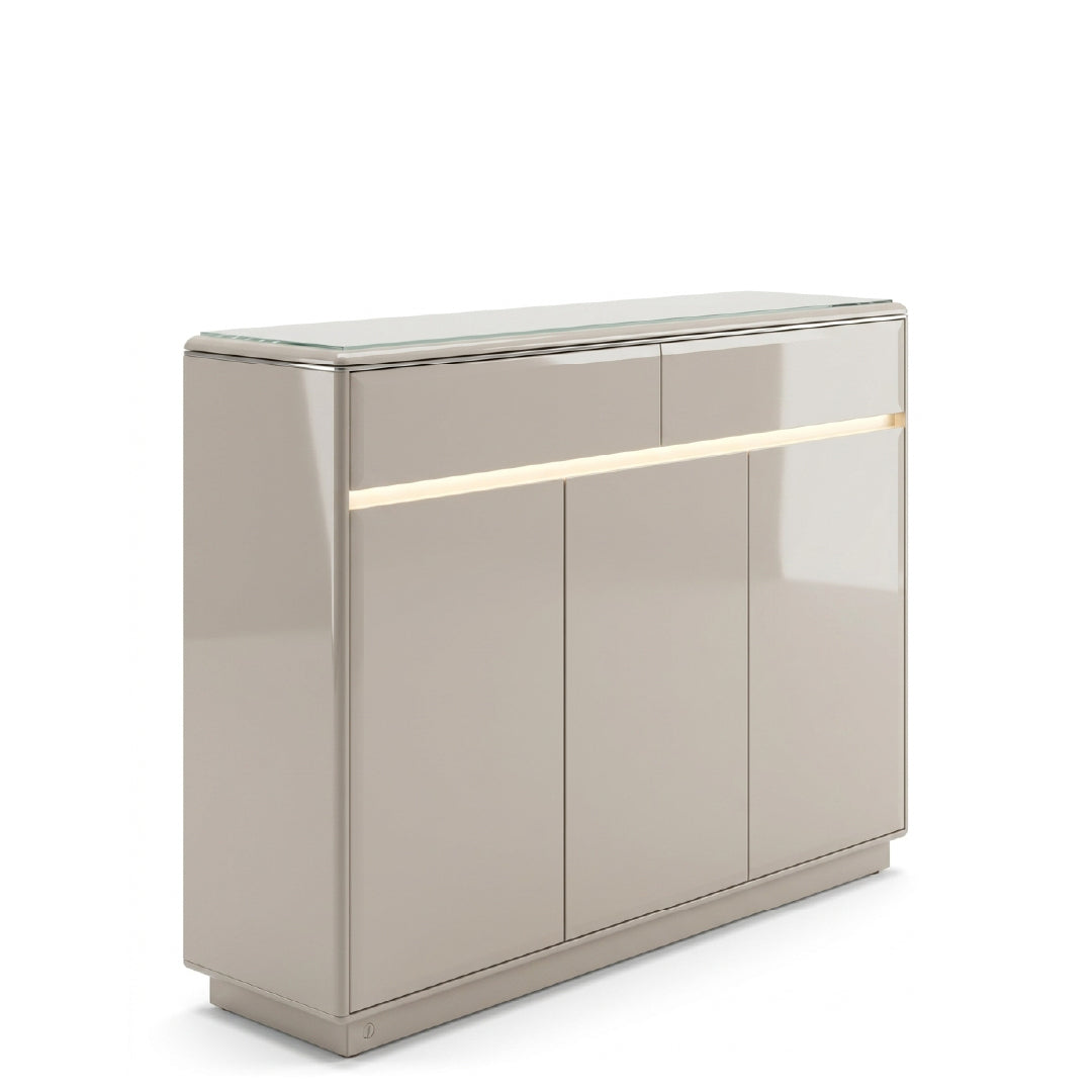 YOSNU 3 Door Shoe Cabinet with Motion Sensor LED Light
