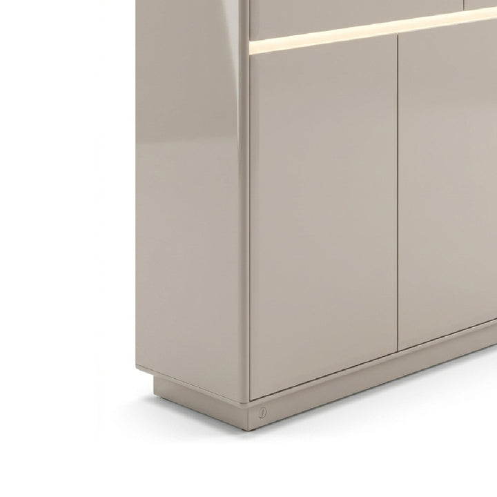 YOSNU 3 Door Shoe Cabinet with Motion Sensor LED Light