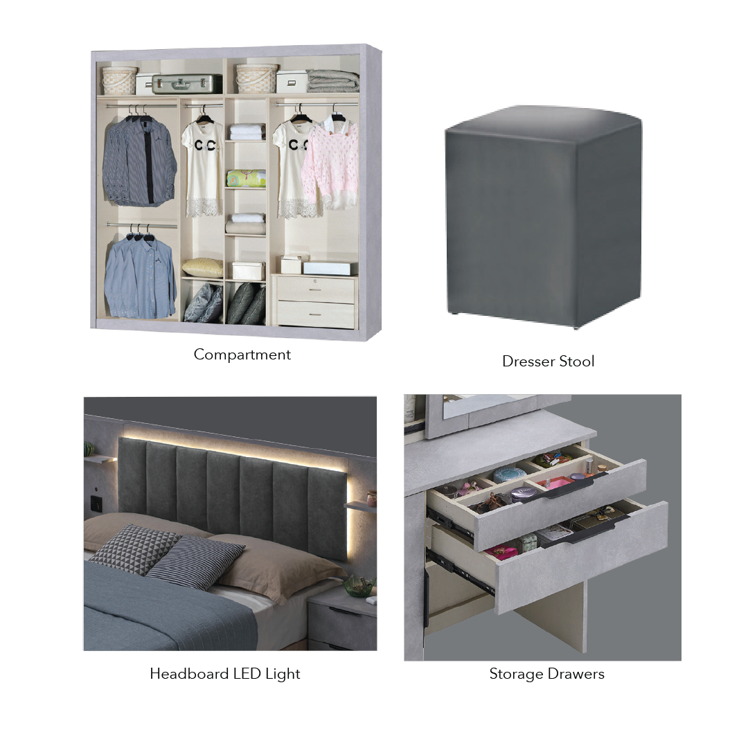 ZAVETA Modern Bedroom Set