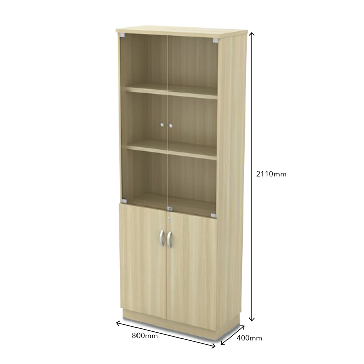 ZINOV Swinging File High Glass Cabinet