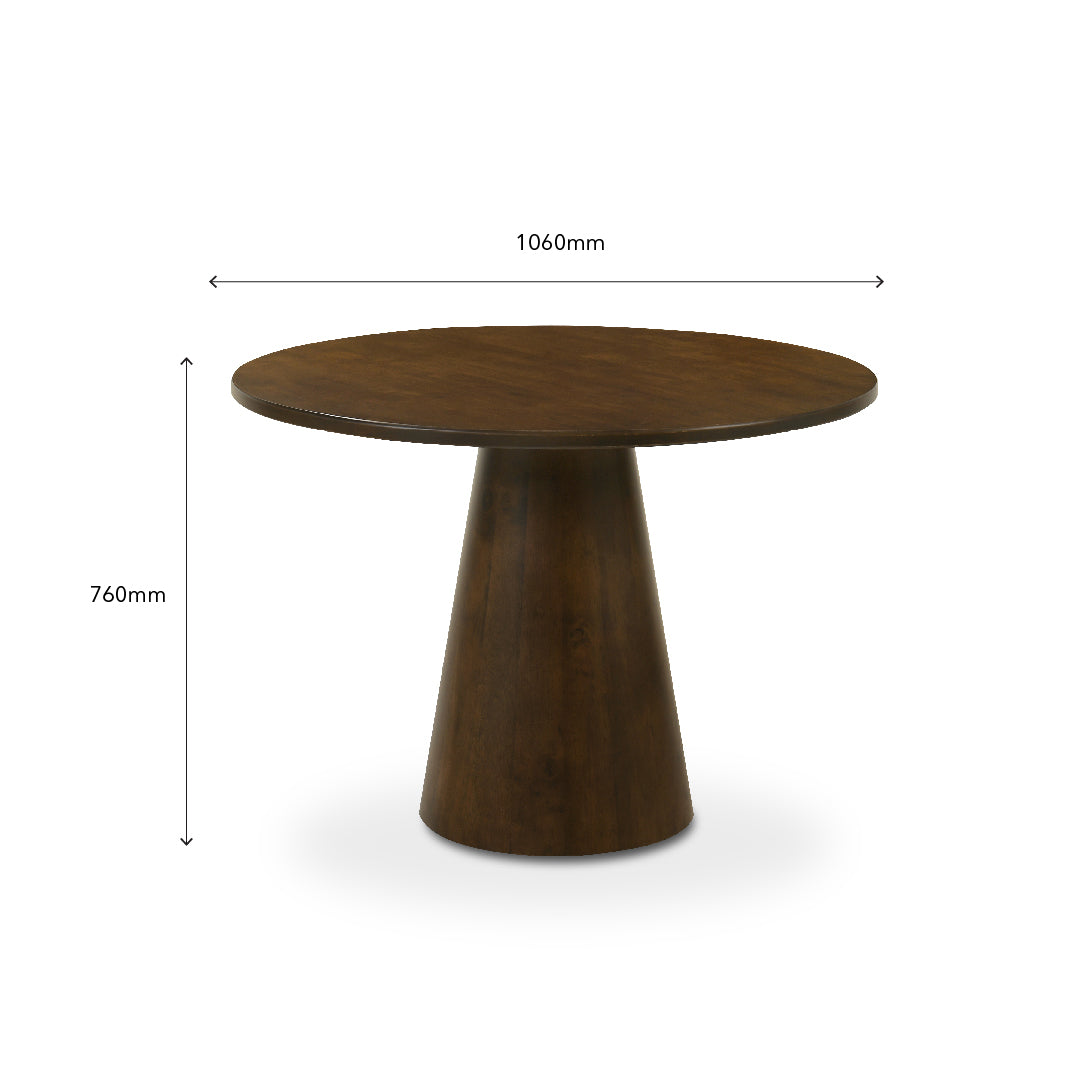 ZUKI Walnut Round Dining Table