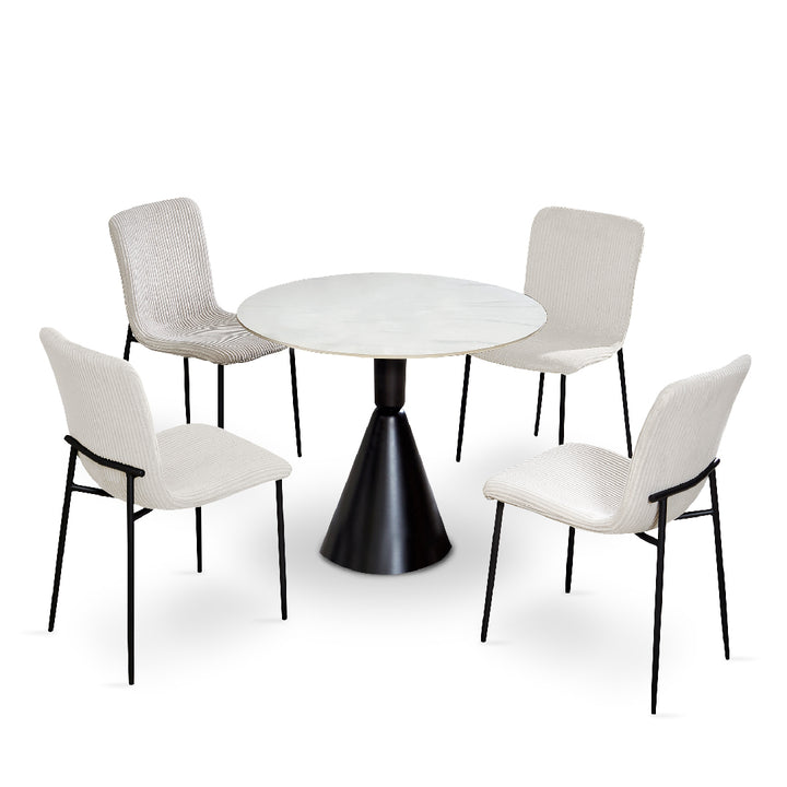 ZEEHAN Dining Set Light Grey