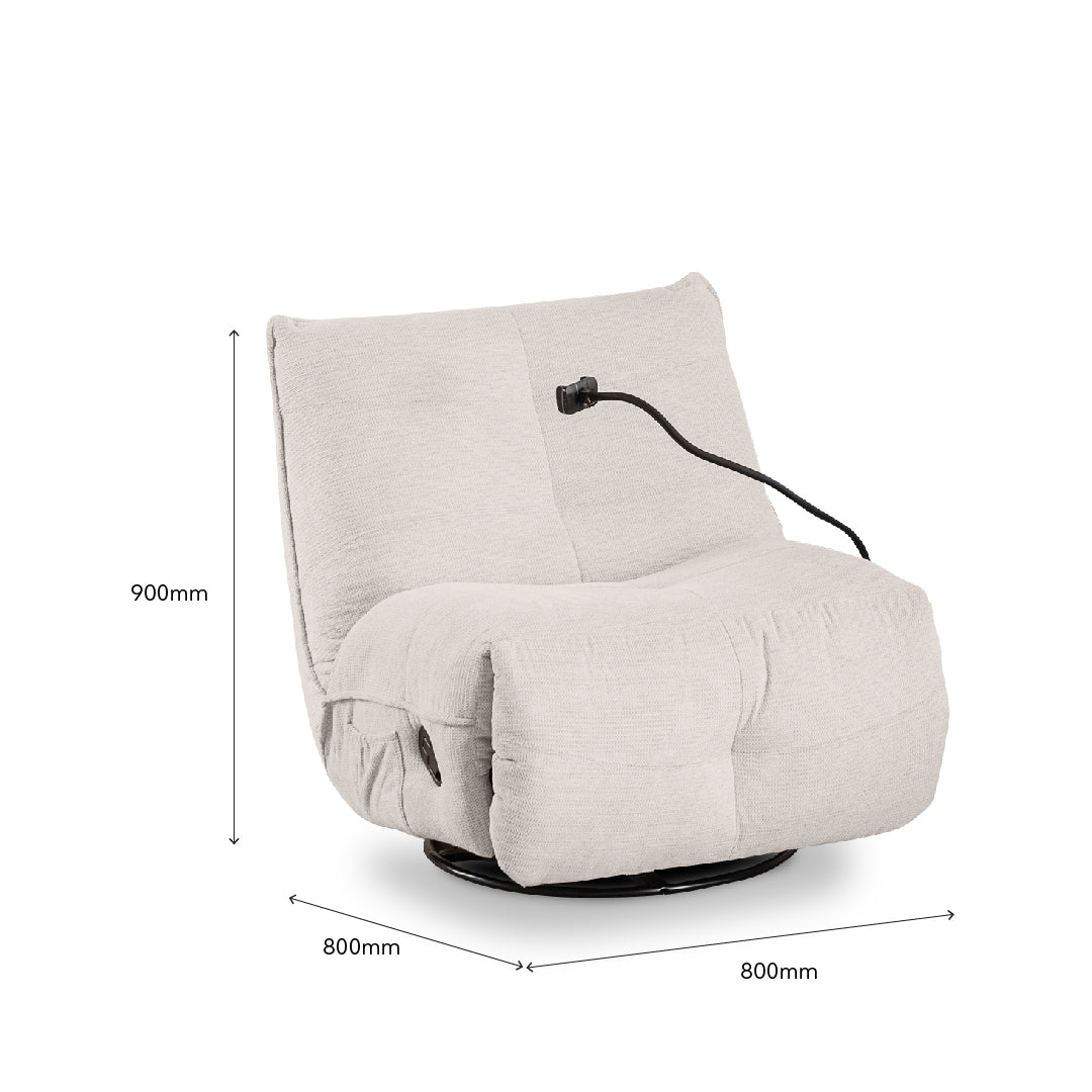 ZESTIA Recliner Sofa Light Grey