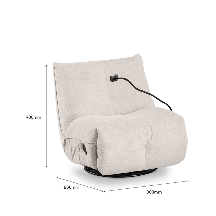 ZESTIA Recliner Sofa Light Grey