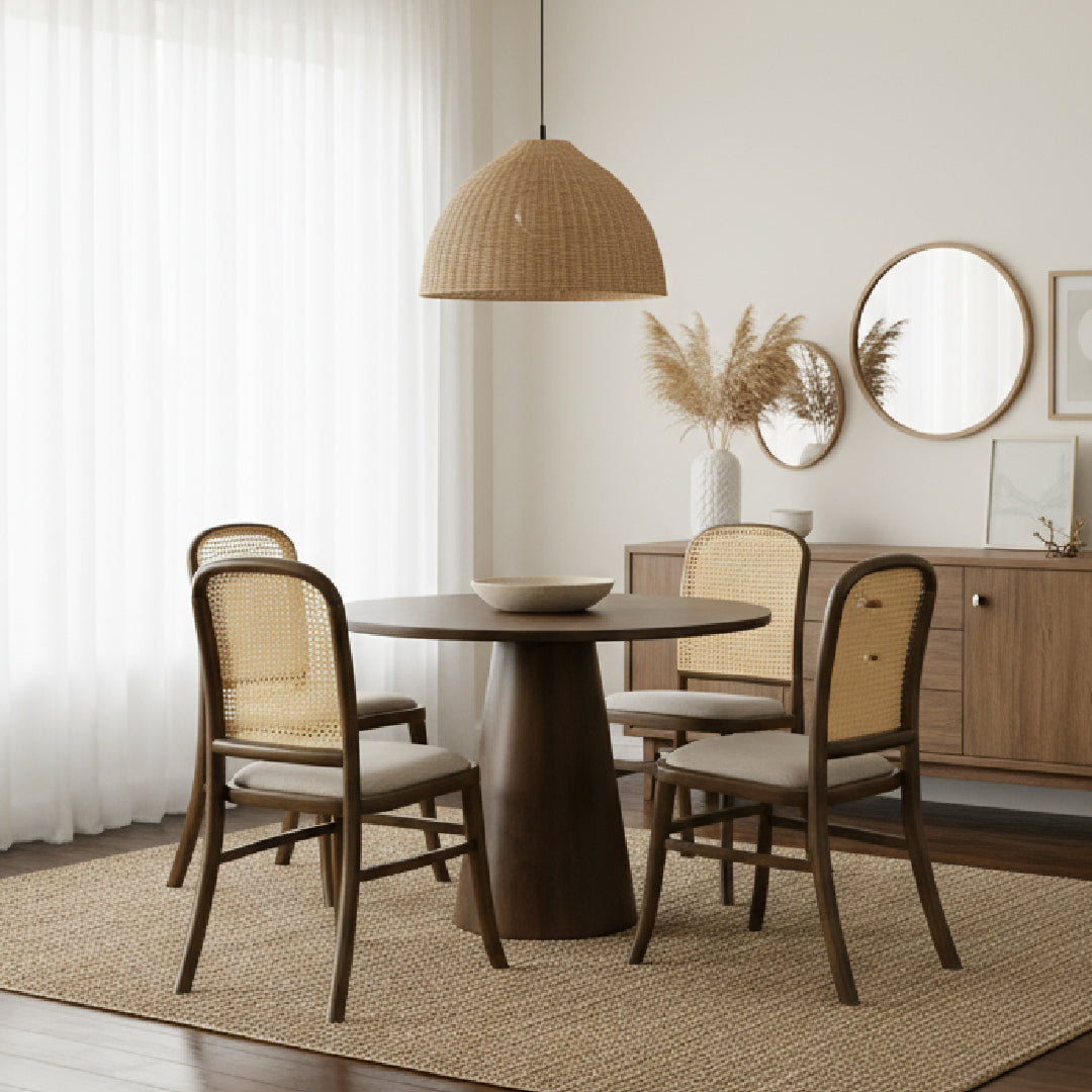 ZUKUMI Walnut Dining Set