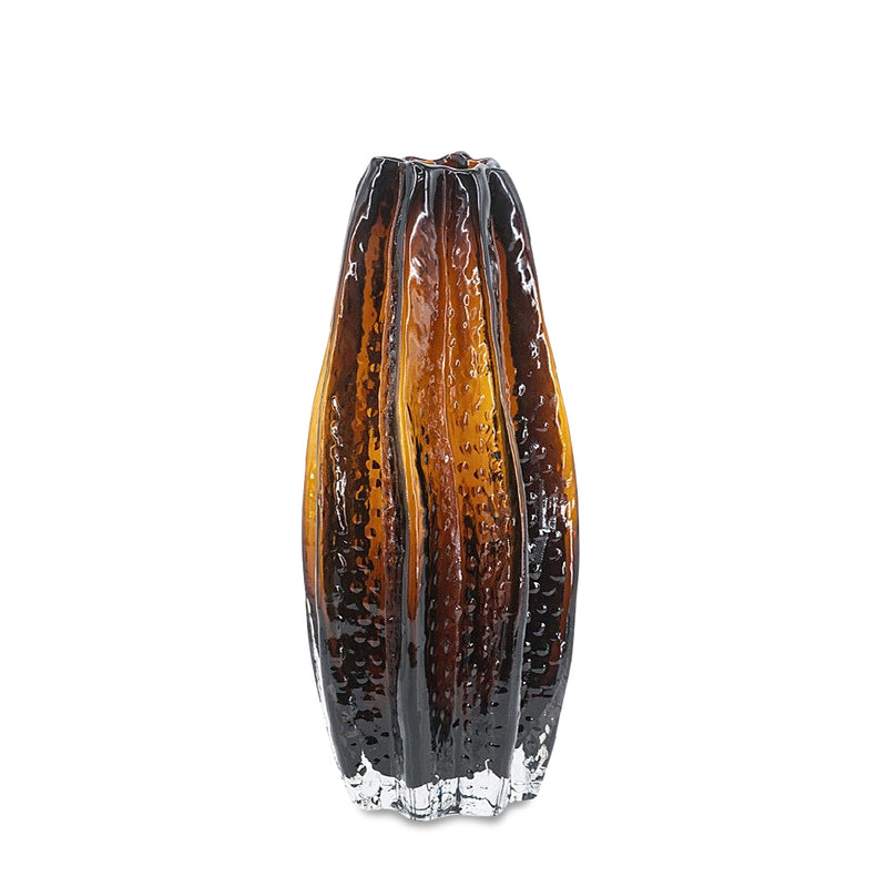 AMBER Carambola Glass Vase