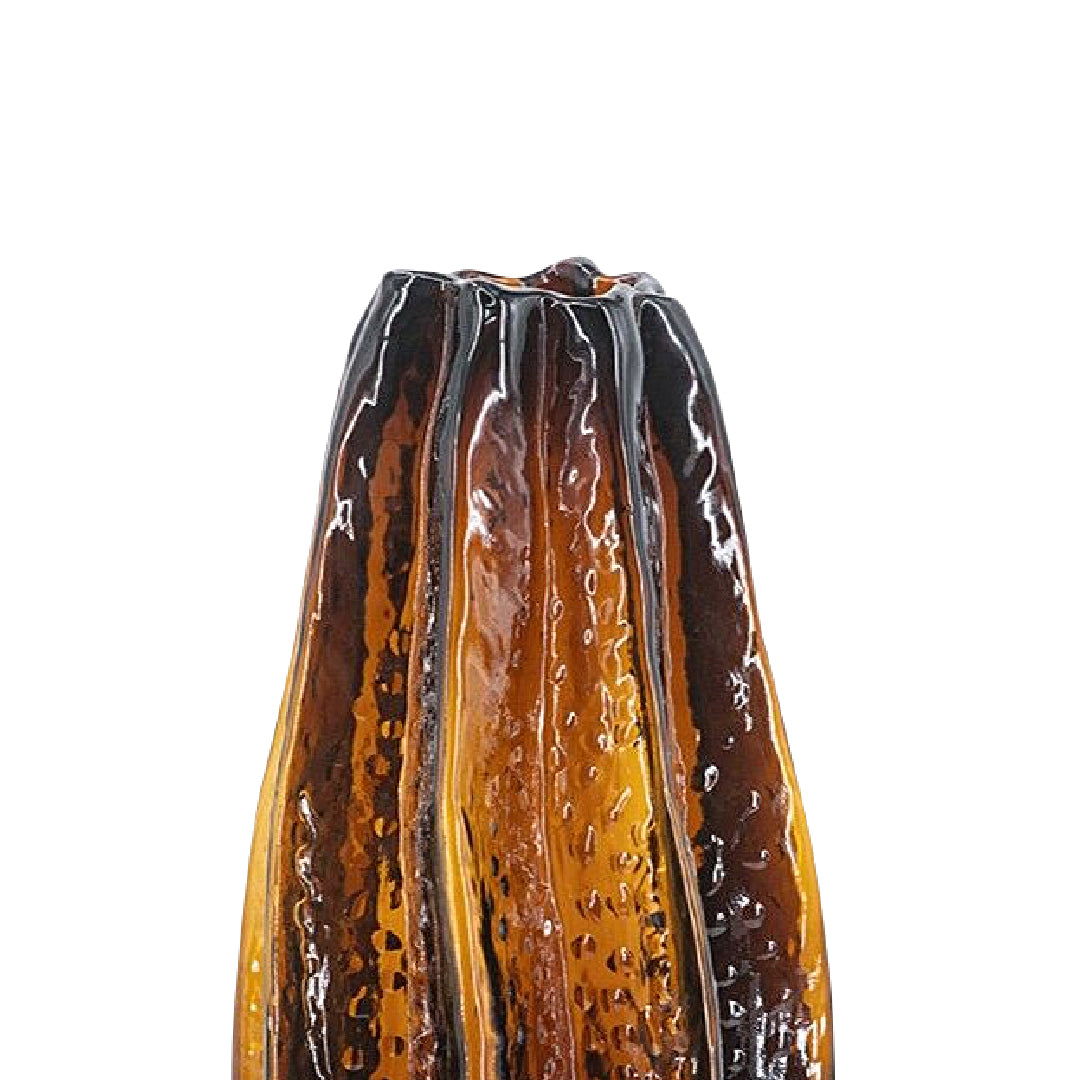 AMBER Carambola Glass Vase