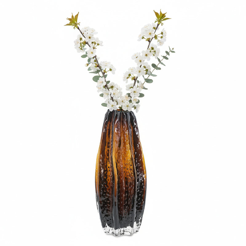 AMBER Carambola Glass Vase