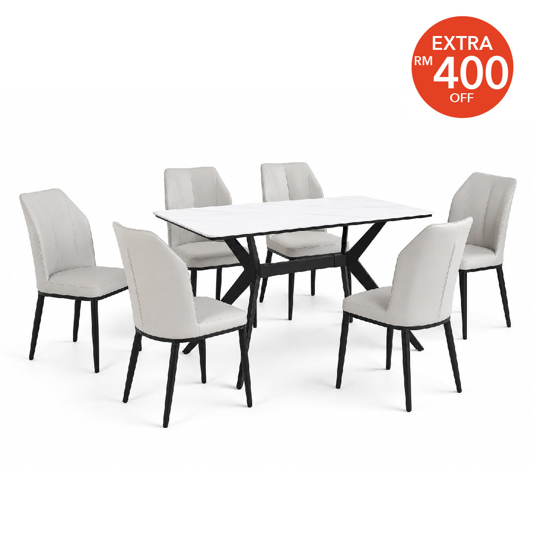 AVERY Ceramic Dining Set