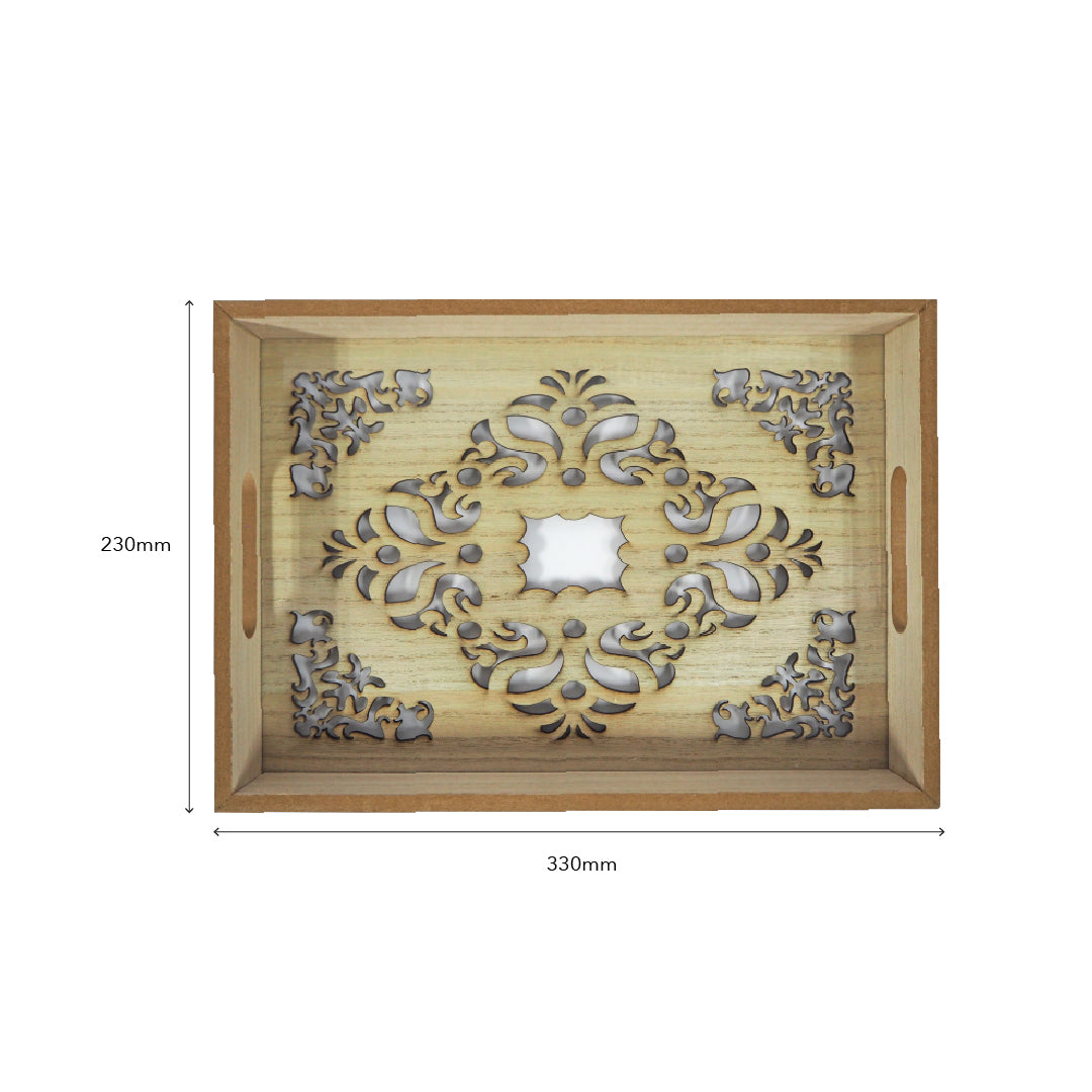 Wooden Tray Batik Rhom