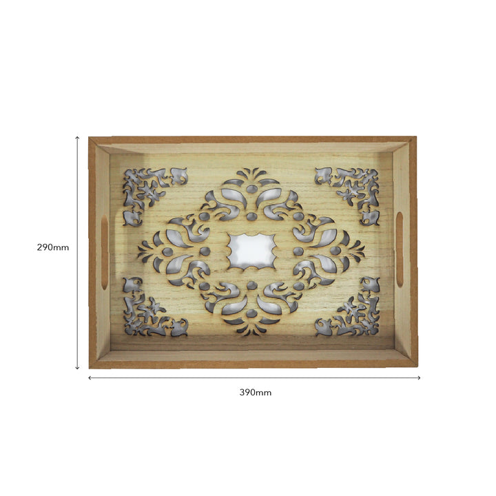 Wooden Tray Batik Rhom