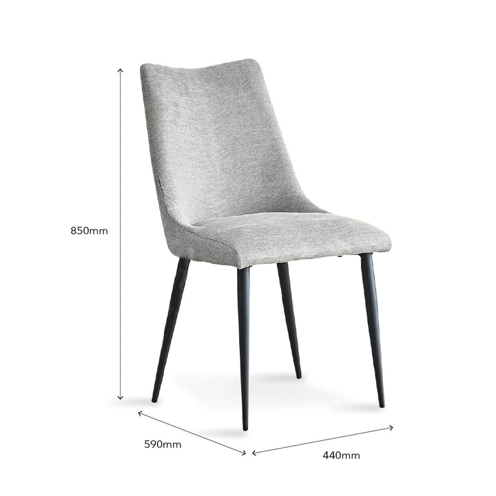 BOWIE Dining Chair Light Grey