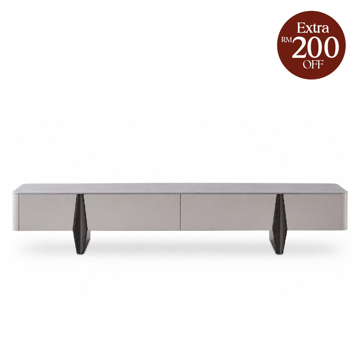 BREYAN Tempered Glass TV Cabinet