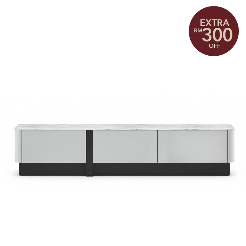 BREY Tempered Glass TV Cabinet