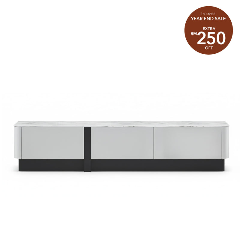 BREY Tempered Glass TV Cabinet