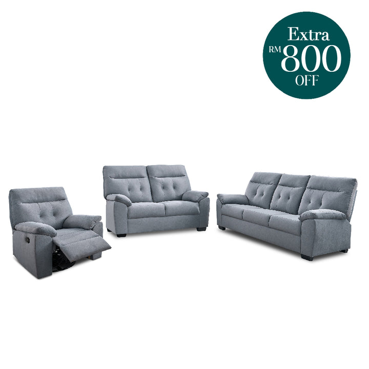 CASMIA Manual Recliner Sofa Set