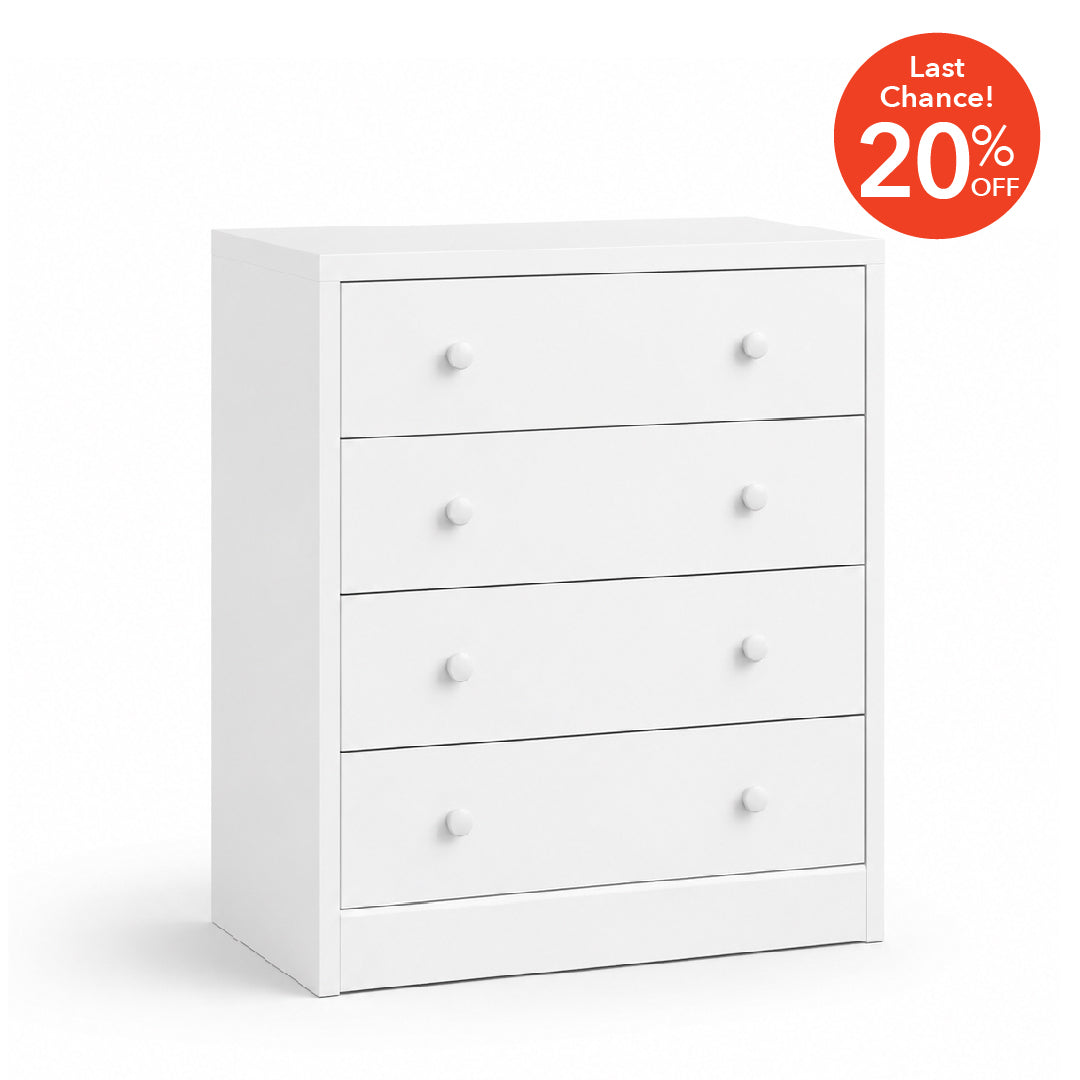 CASPER 4 Chest of Drawers White