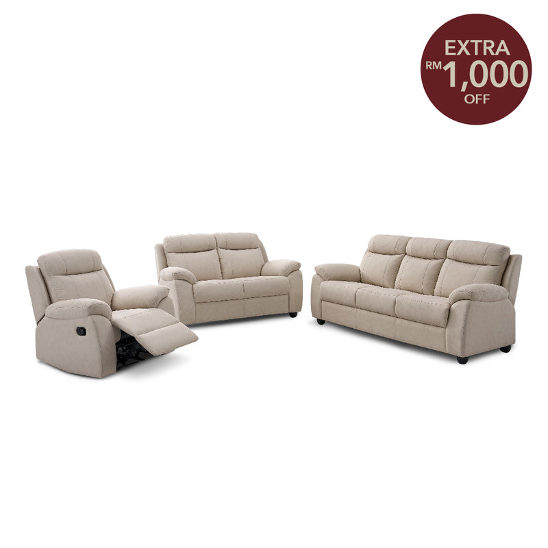 CASTIA Sofa Set Light Brown