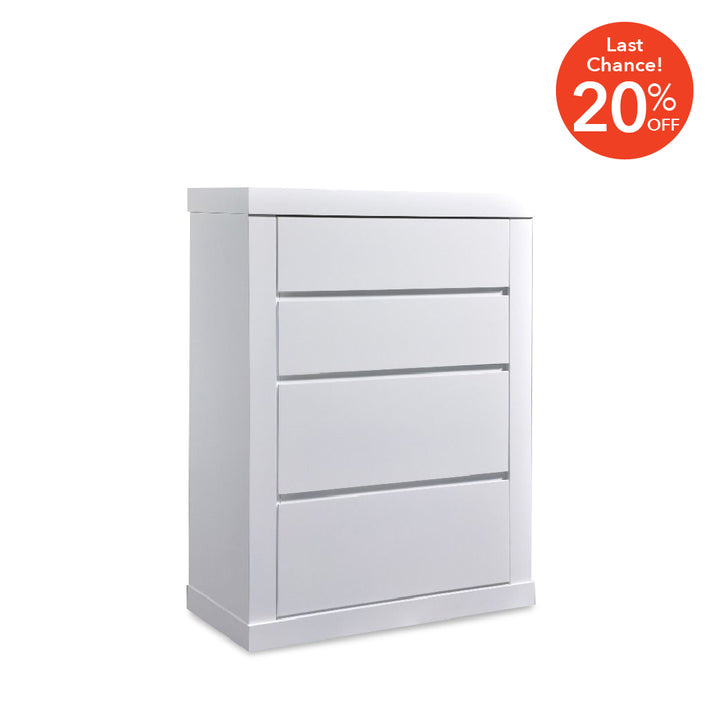 DAYLEY 4 Chest of Drawer White