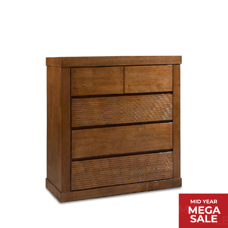 DAYLEY 5 Chest of Drawer Walnut