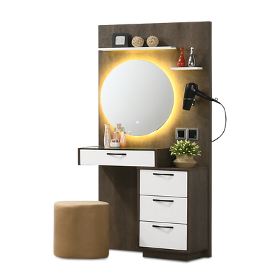 RIOVERDE Touch Screen LED Dresser with Stool