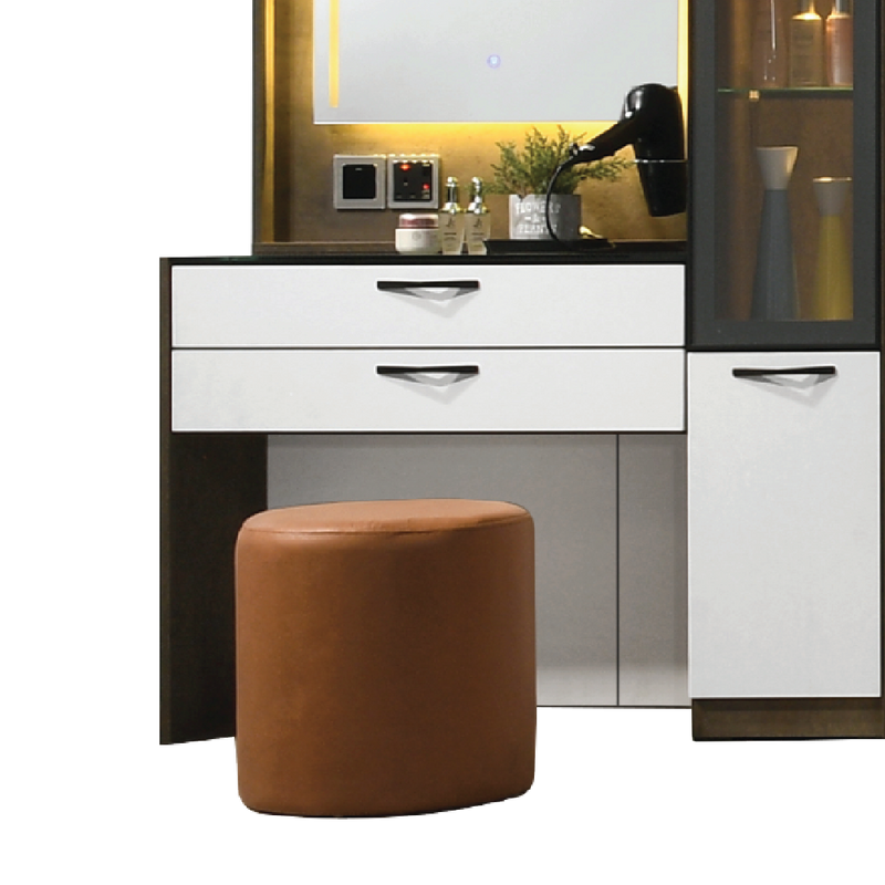 NORWICH Touch Screen LED Dresser with Stool