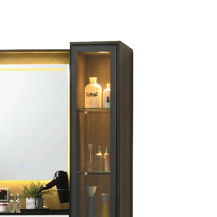 NORWICH Touch Screen LED Dresser with Stool