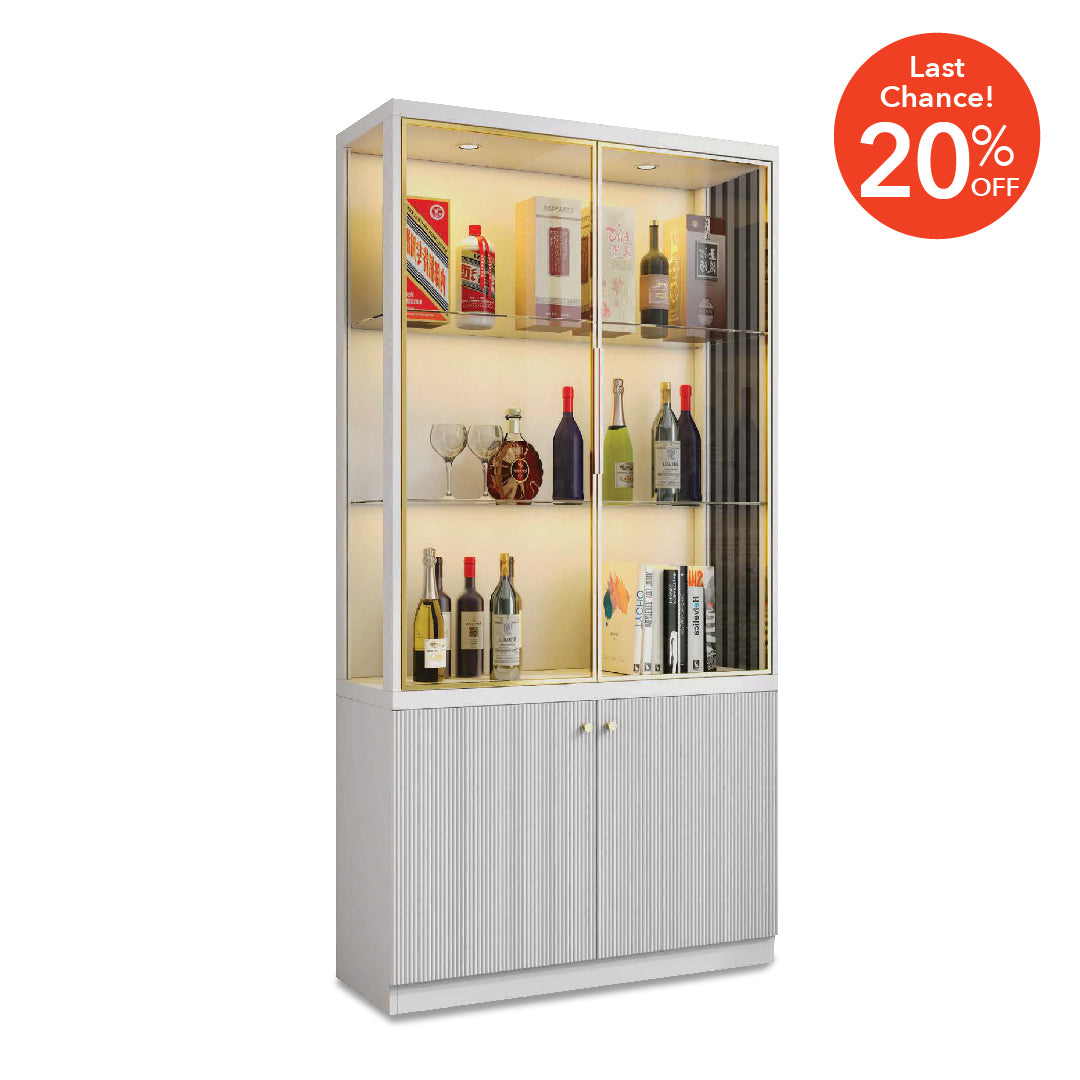 ETTA Display Cabinet Glass with Storage