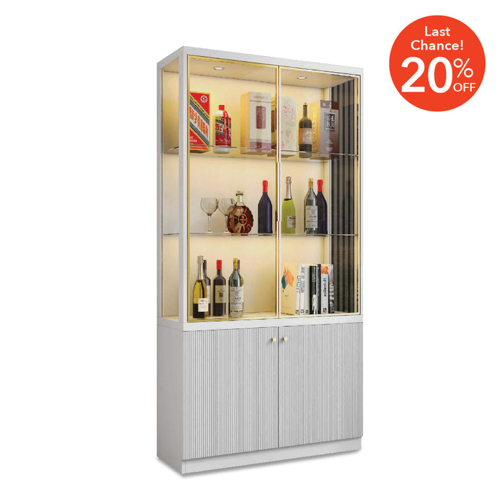 ETTA Display Cabinet Glass with Storage
