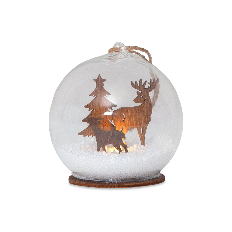 FAUNA II LED Snow Globe Christmas Decoration
