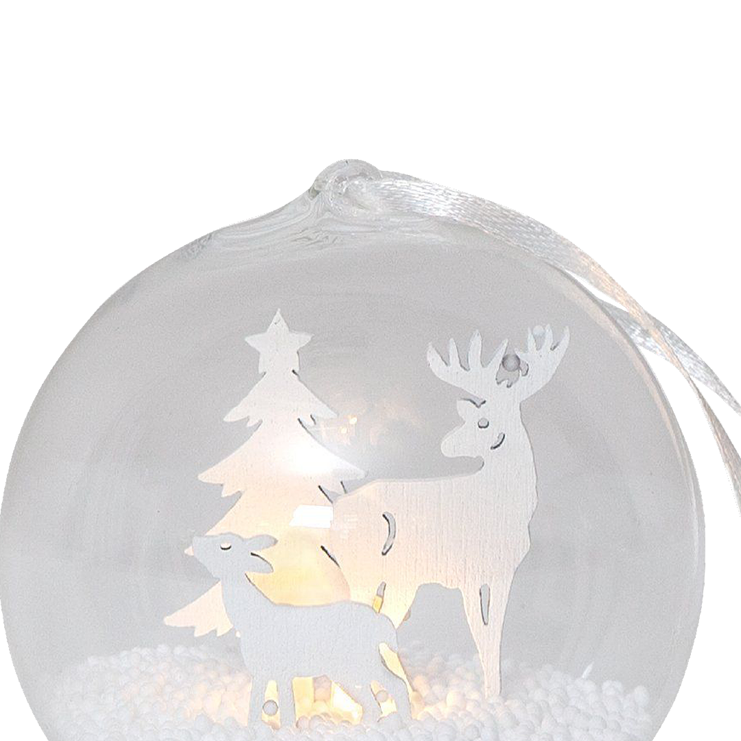 FAUNA I LED Snow Globe Christmas Decoration