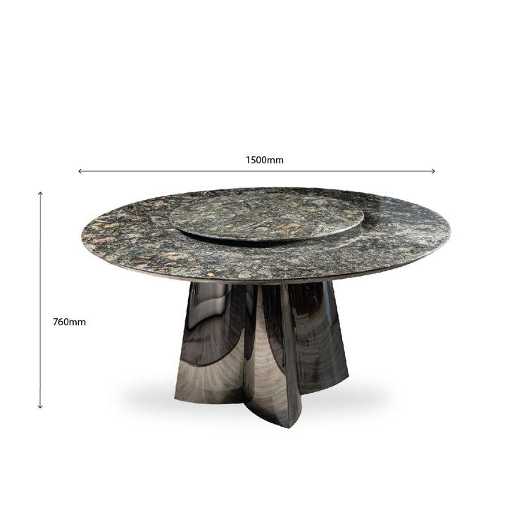 MAMOSA Natural Marble Round Dining Table