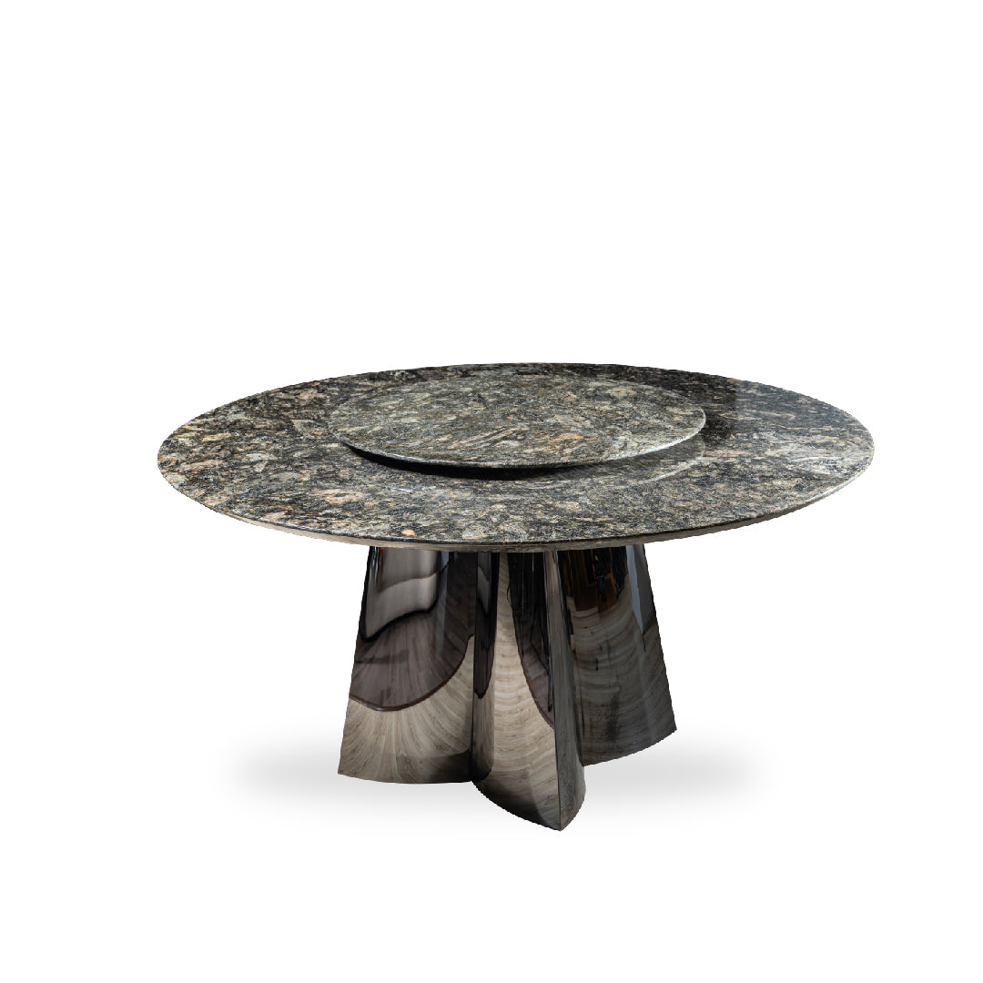 MAMOSA Natural Marble Round Dining Table