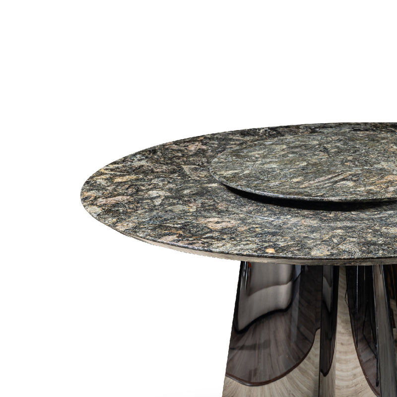 MAMOSA Natural Marble Round Dining Table