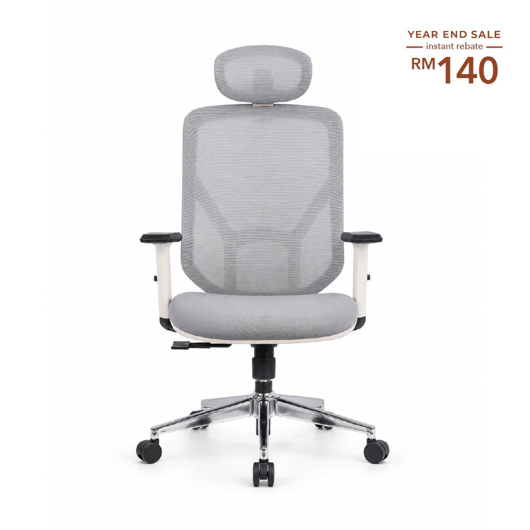 MAVERICK Mesh High Back Office Chair Grey