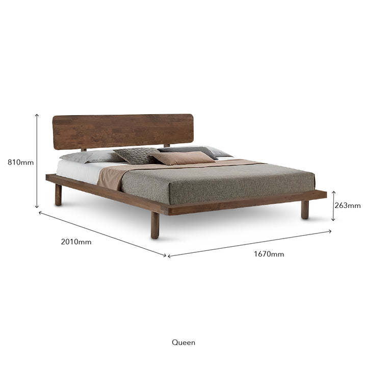 MUJIE Walnut Bed