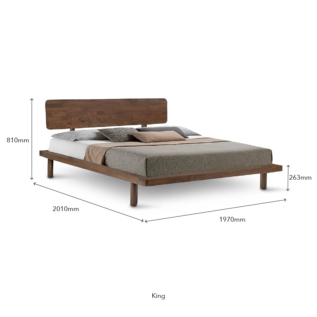 MUJIE Walnut Bed