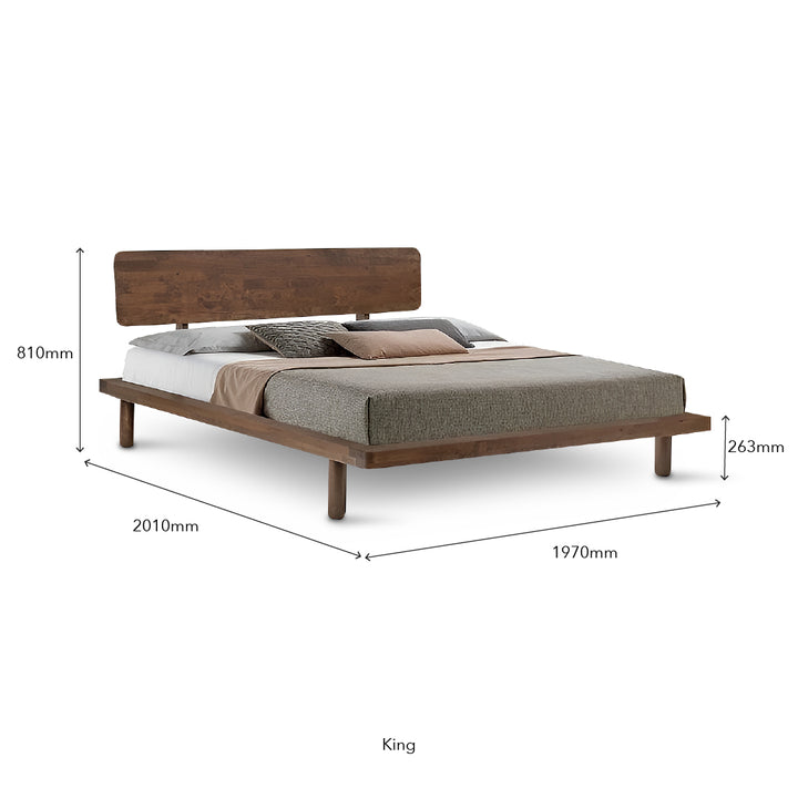 MUJIE Walnut Bed